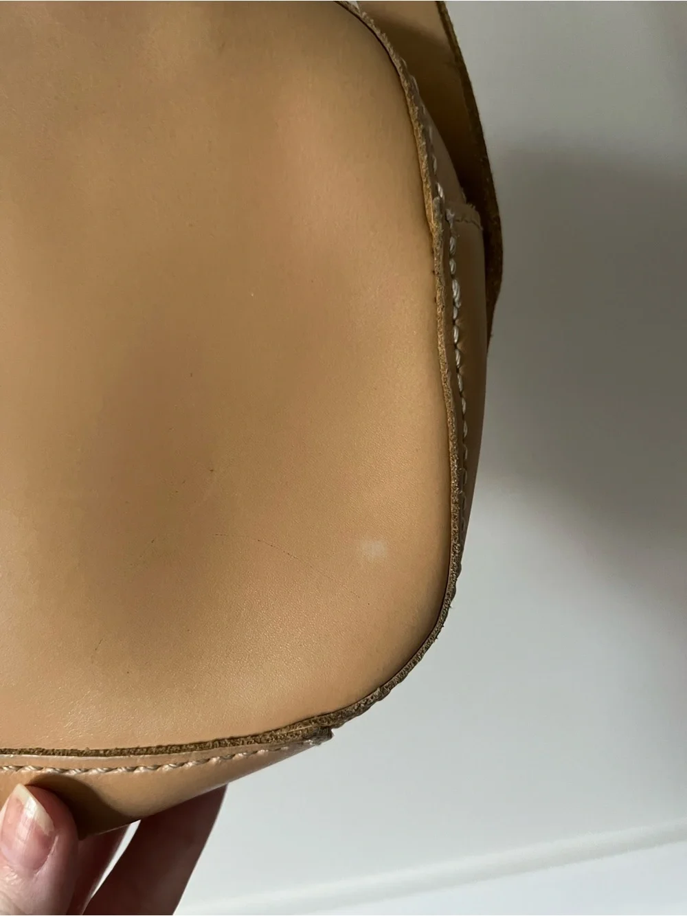 J.Crew Tan Leather Mini Crossbody Bag Neutral Minimalist Camera Bag
